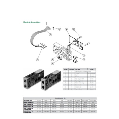 206-1279 NUMATICS/AVENTICS MANIFOLD BLOCK 2012 SERIES 3/8" NPT S/B PORTS DZB (Z2)
